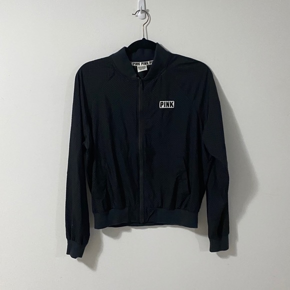 VS PINK Black Athletic Bomber Jacket - Picture 4 of 7